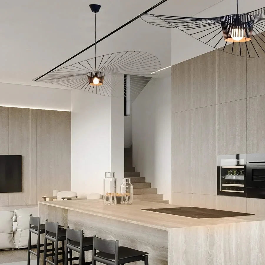 Rosland Vertigo Pendelleuchte | Strohhut-Design Für Moderne Räume