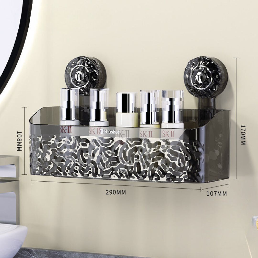 Badezimmer Regal mit Saugnapf | Stabiler Halt ohne Bohren