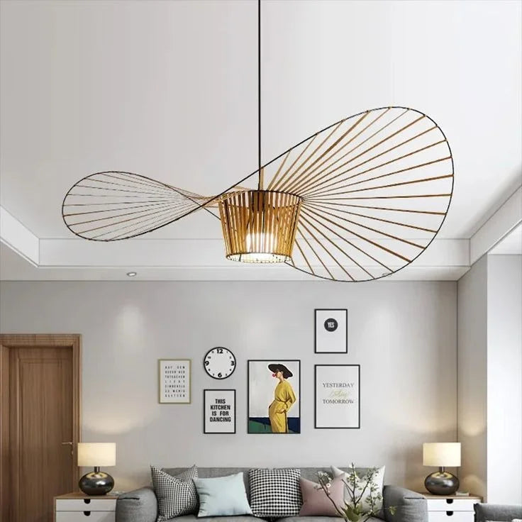 Rosland Vertigo Pendelleuchte | Strohhut-Design Für Moderne Räume