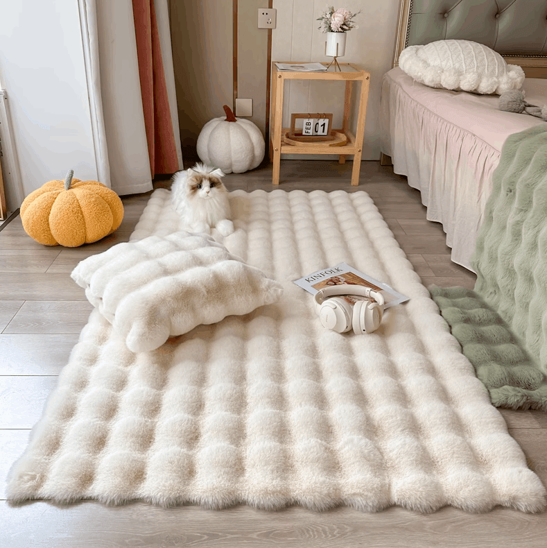 Blumen Teppich | Verspieltes Design in Pastellfarben