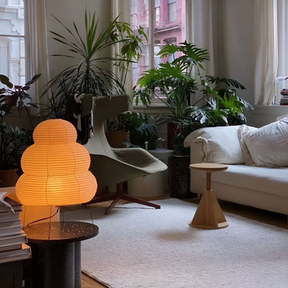 Weiße Reispapier Tischlampe | Japanischer Stil