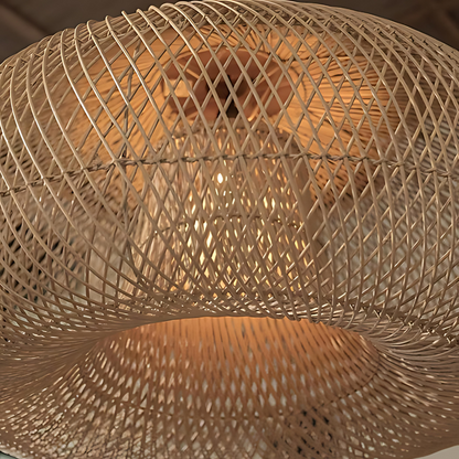 LED Pendellampe Für Wohnzimmer | Geflochtenes Rattan