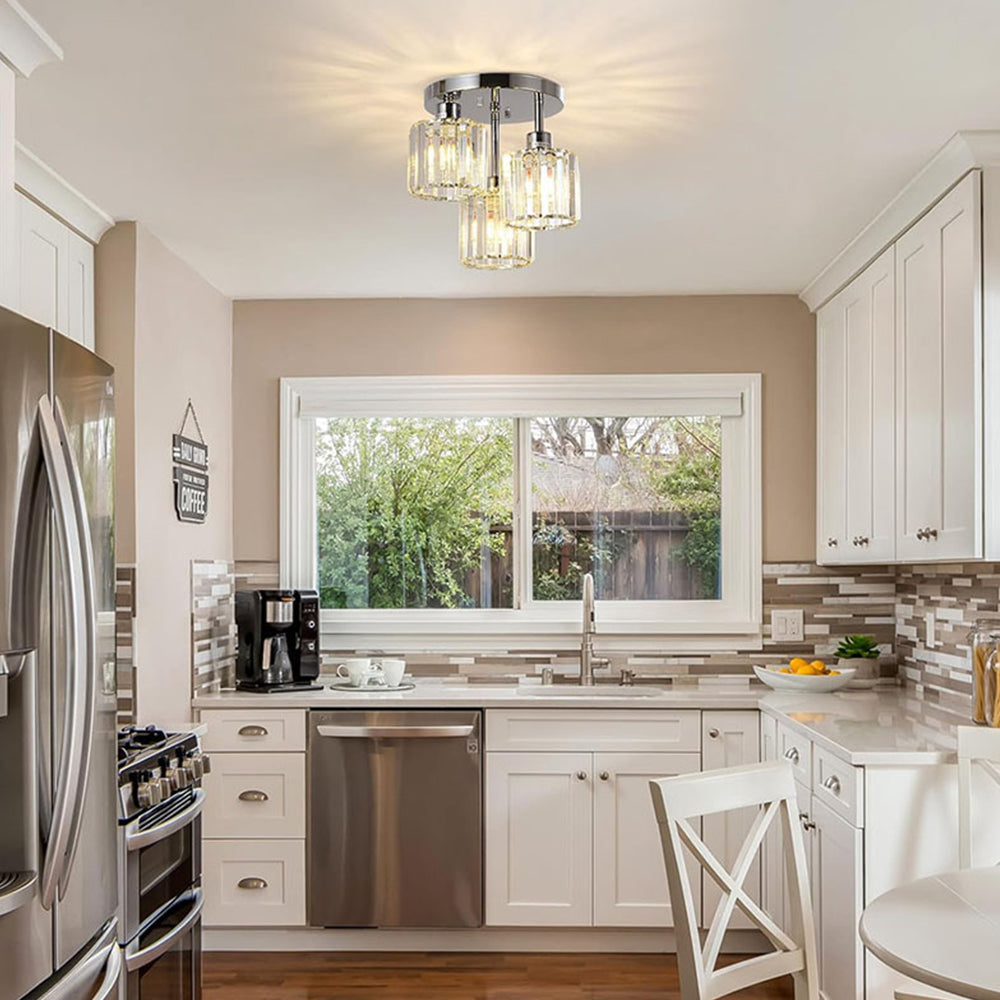 Kristall Semi-Flush Deckenleuchten | Wohnzimmer