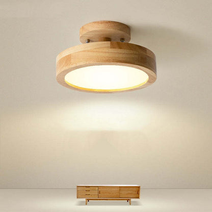 Moderne LED Deckenleuchte | Holz