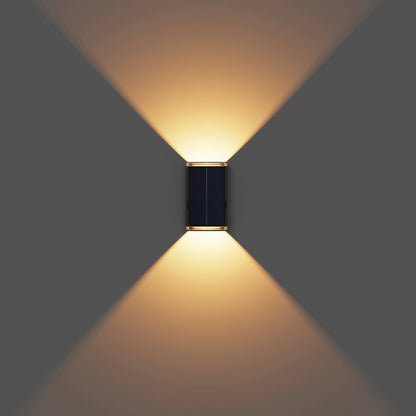 Quadratische LED Wandleuchte Für Garten | Licht Oben Und Unten