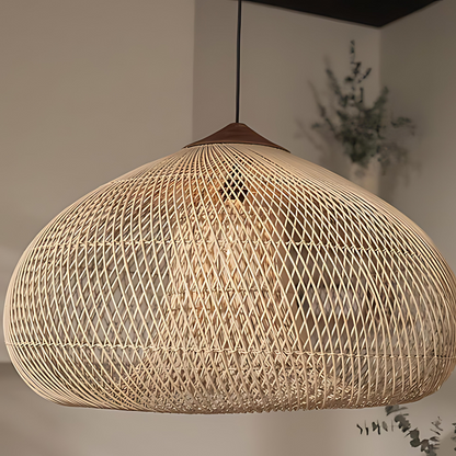 LED Pendellampe Für Wohnzimmer | Geflochtenes Rattan