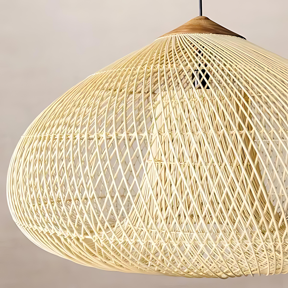 LED Pendellampe Für Wohnzimmer | Geflochtenes Rattan