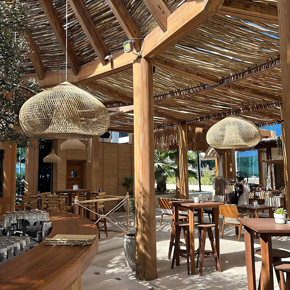 LED Pendellampe Für Wohnzimmer | Geflochtenes Rattan