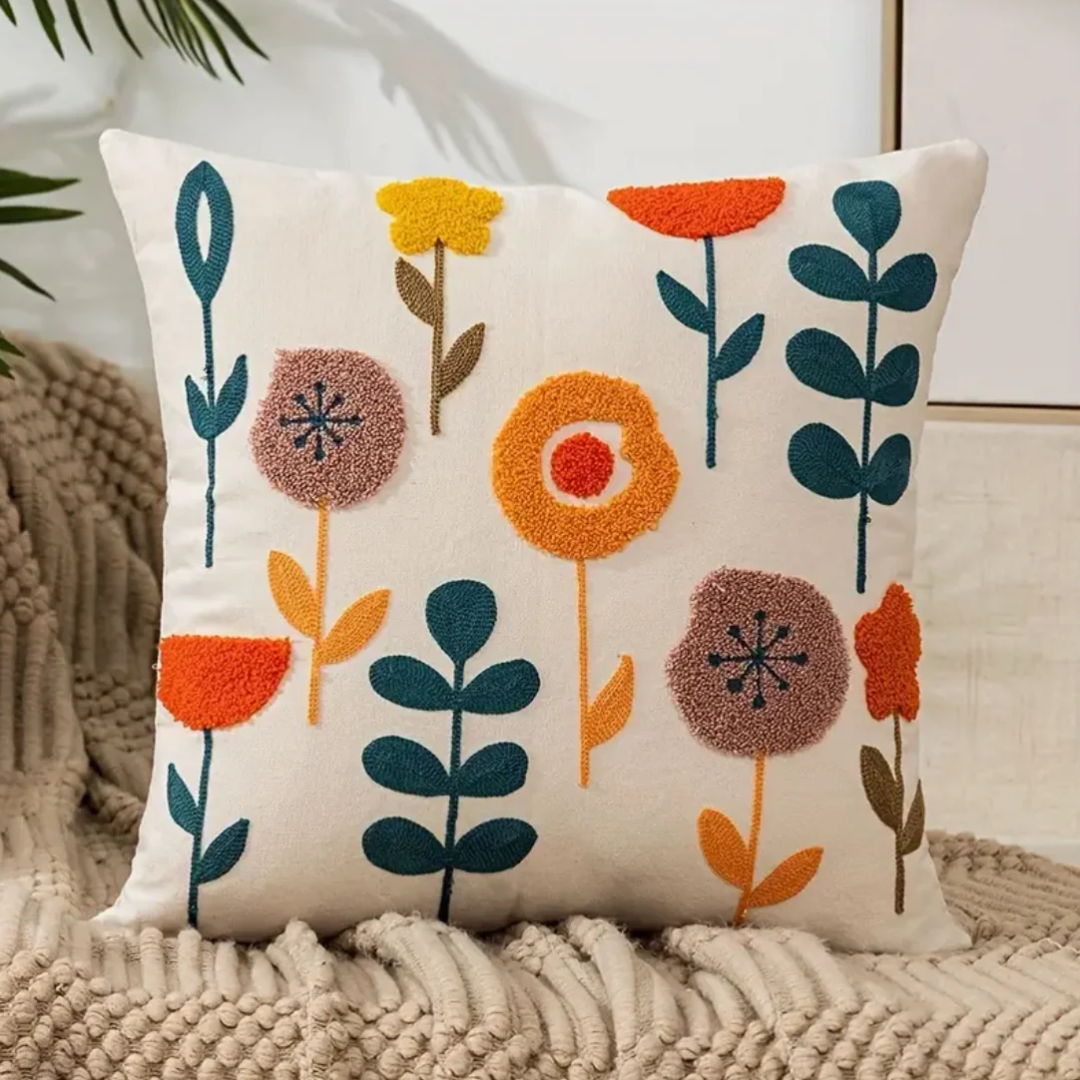Zier-Sofakissen Mit Blumenmuster | Quadratisch
