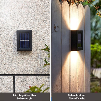 LED Solar Wandleuchten | Kabellos & Wetterfest für den Außenbereich