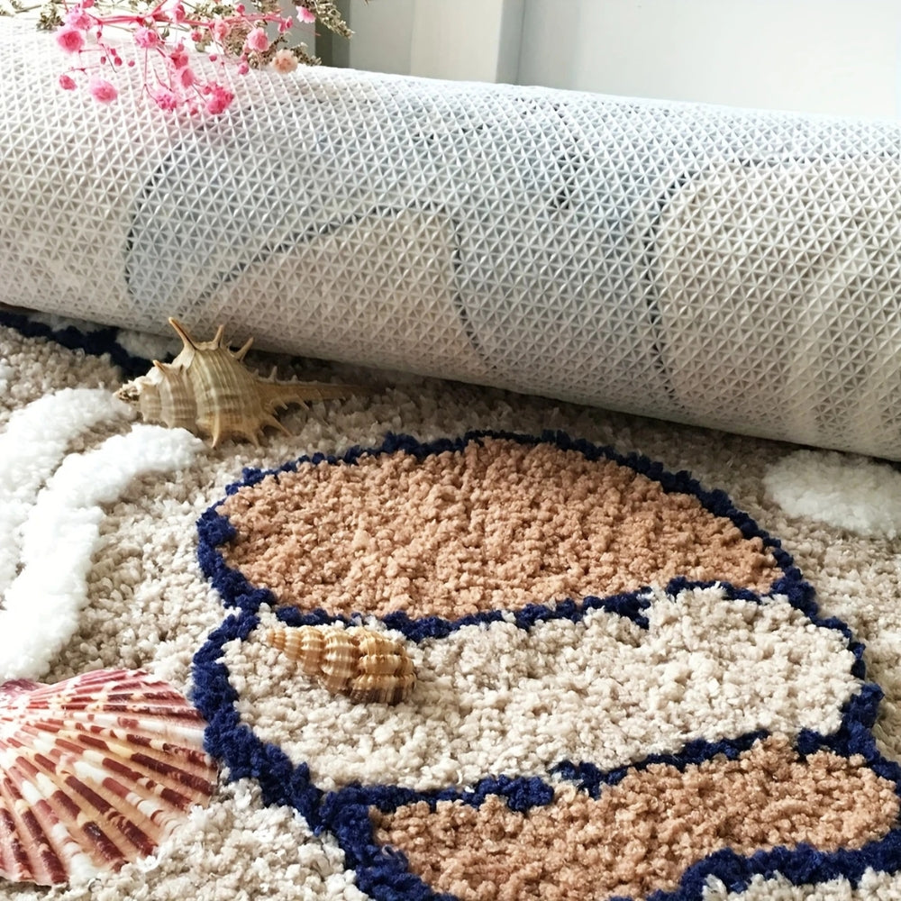 Fluffige Badematte Halbkreis | Stilvoll & Rutschfest