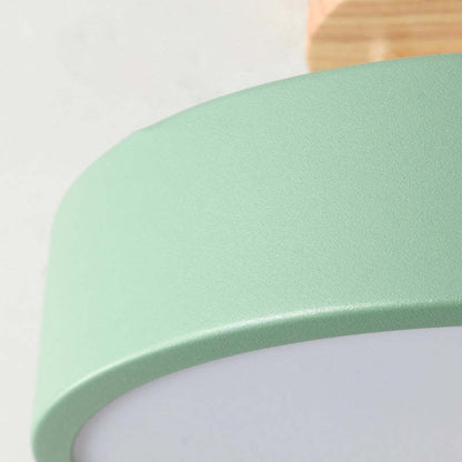 Moderne LED Deckenleuchte | Holz