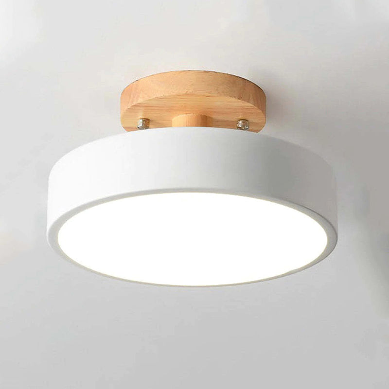 Moderne LED Deckenleuchte | Holz
