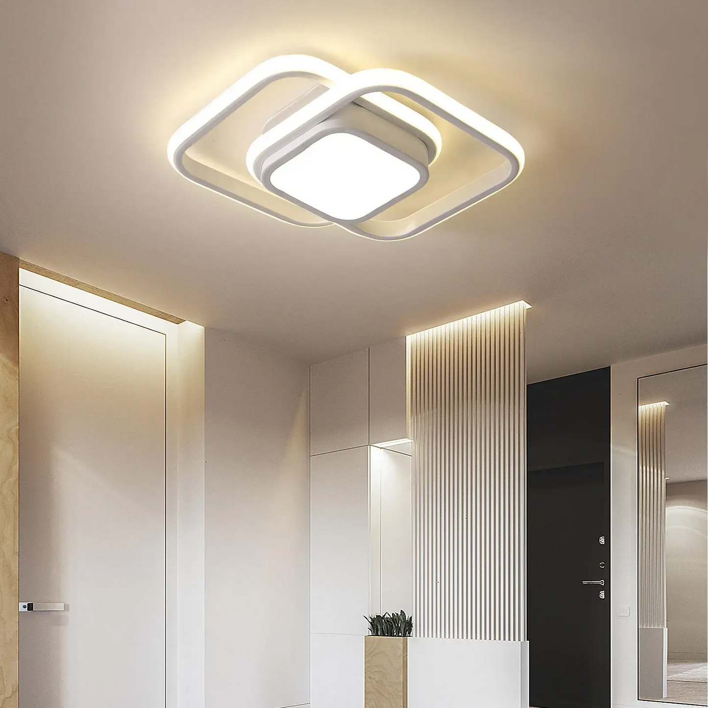 Halo Duo LED Deckenleuchte | Modernes Doppelring-Design Für Zuhause