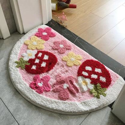 Fluffige Badematte Halbkreis | Stilvoll & Rutschfest