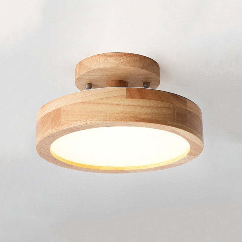 Moderne LED Deckenleuchte | Holz