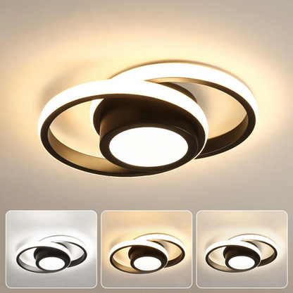 Halo Duo LED Deckenleuchte | Modernes Doppelring-Design Für Zuhause