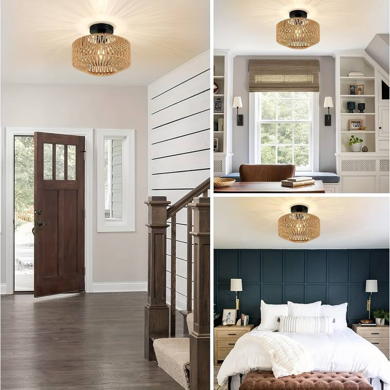 Boho Deckenlampe Aus Naturmaterialien | Handgefertigt & Stilvoll
