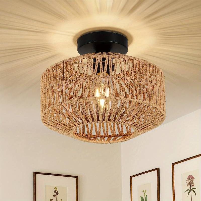 Boho Deckenlampe Aus Naturmaterialien | Handgefertigt & Stilvoll