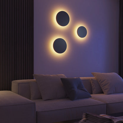 Runde LED Wandleuchte Für Garten | Wiederaufladbar