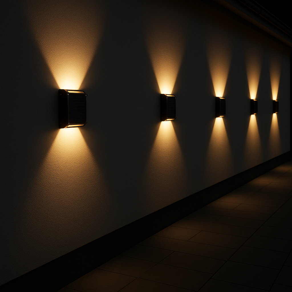 Quadratische LED Wandleuchte Für Garten | Licht Oben Und Unten