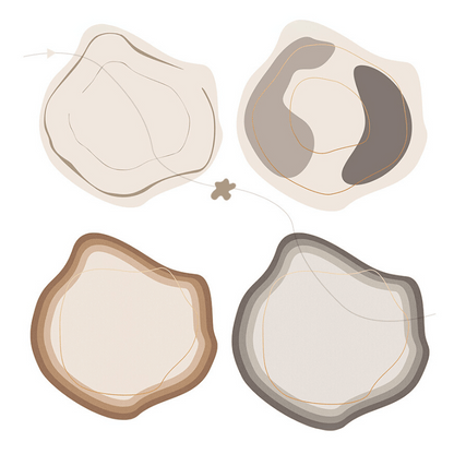 Moderner Teppich | Runde Form