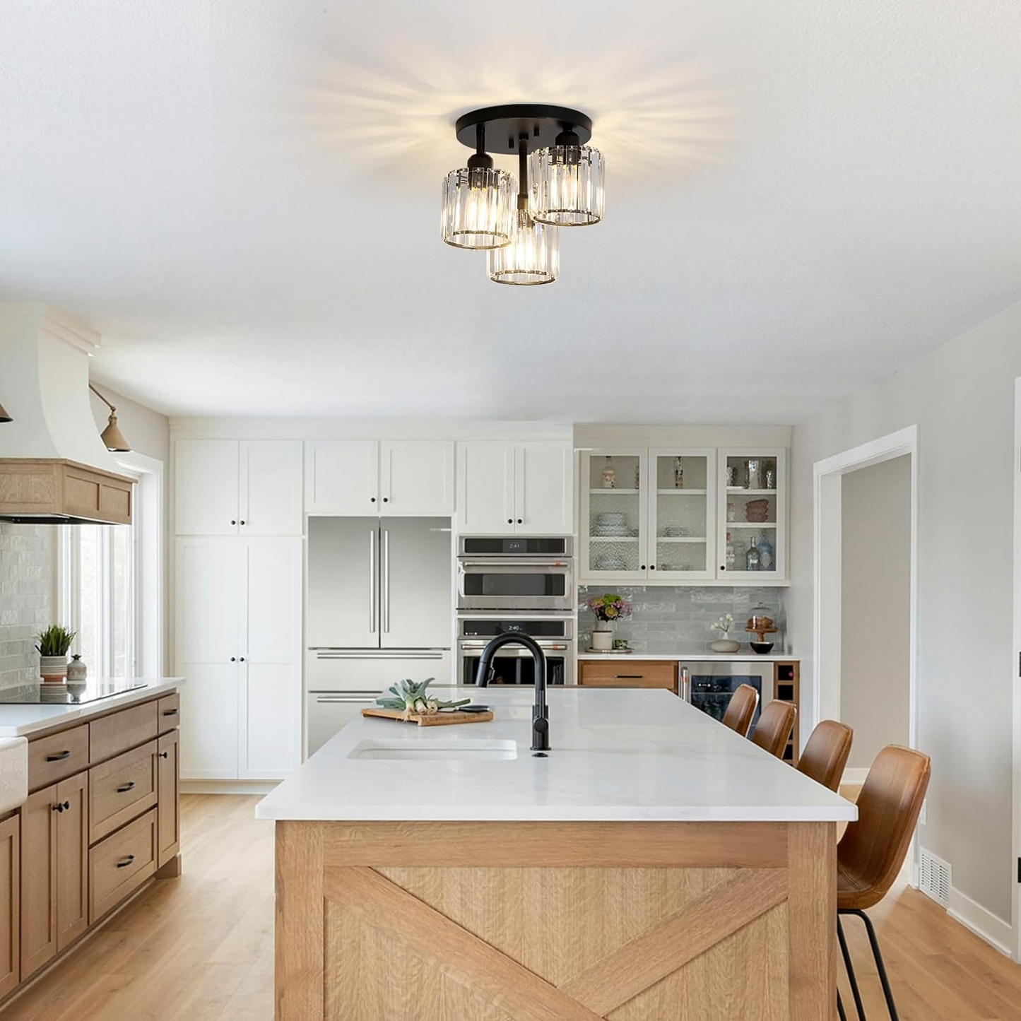 Kristall Semi-Flush Deckenleuchten | Wohnzimmer