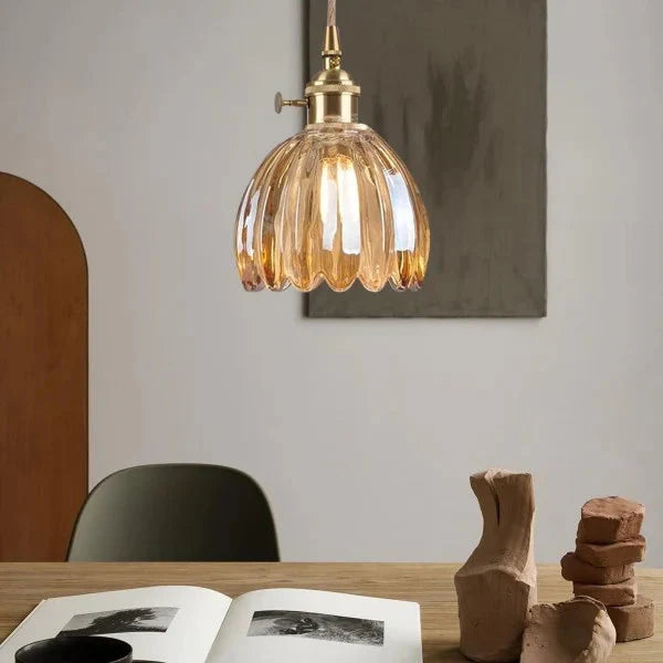 Japanische Glasblumen Retro Als Hängelampe