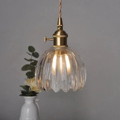 Japanische Glasblumen Retro Als Hängelampe