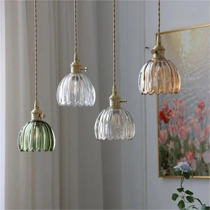Japanische Glasblumen Retro Als Hängelampe