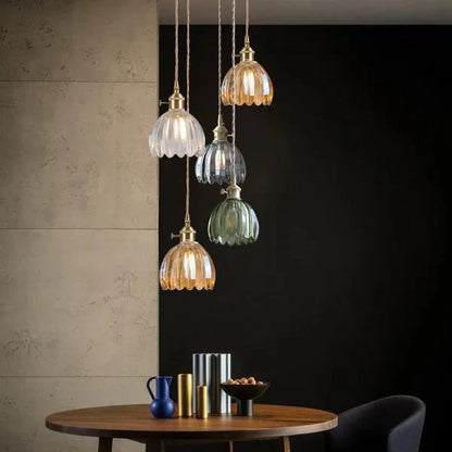 Japanische Glasblumen Retro Als Hängelampe
