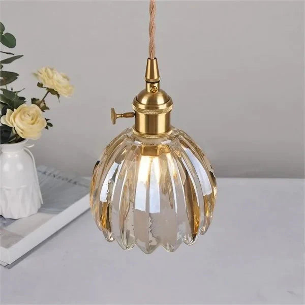 Japanische Glasblumen Retro Als Hängelampe