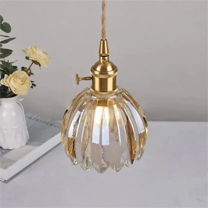 Japanische Glasblumen Retro Als Hängelampe