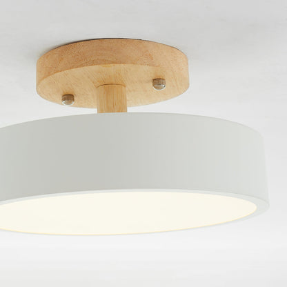 Moderne LED Deckenleuchte | Holz