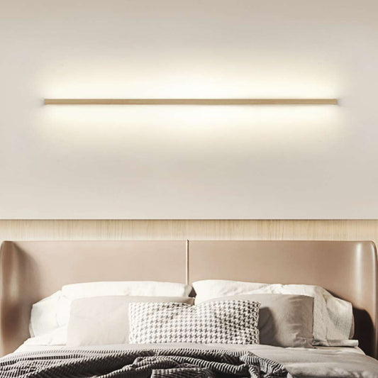 Wandmontierte LED-Lichtleiste Linear Holz | Moderne Wandlampe aus Holz