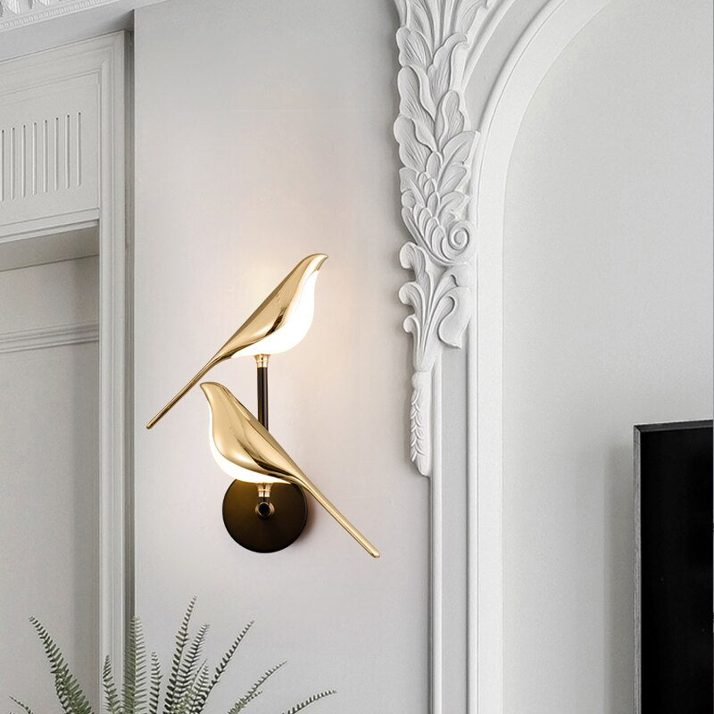 Moderne LED-Wandleuchte In Vogel-Form Für Wohnzimmer & Flur