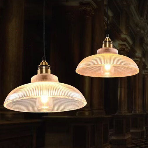 Vintage Gestreifte Pendellampe | Für Wohnzimmer