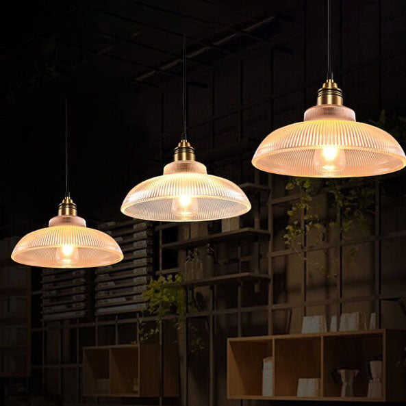 Vintage Gestreifte Pendellampe | Für Wohnzimmer