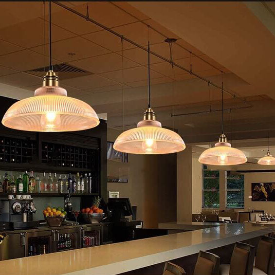 Vintage Gestreifte Pendellampe | Für Wohnzimmer