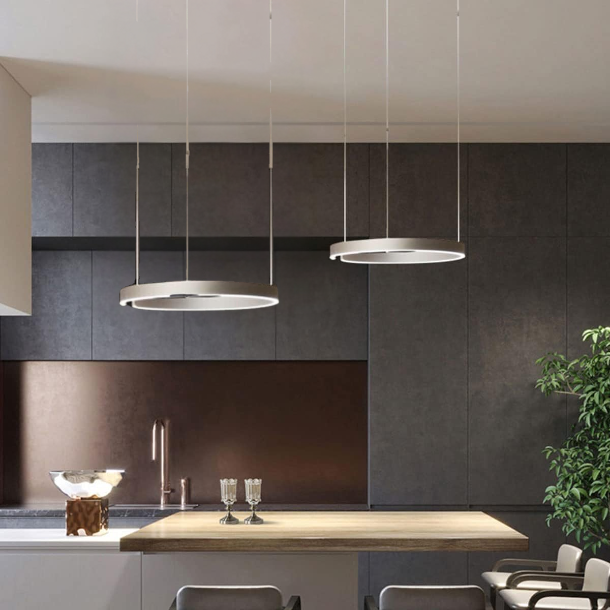 Moderne LED-Hängeleuchte In Kreisform | Stilvolle Deckenlampe