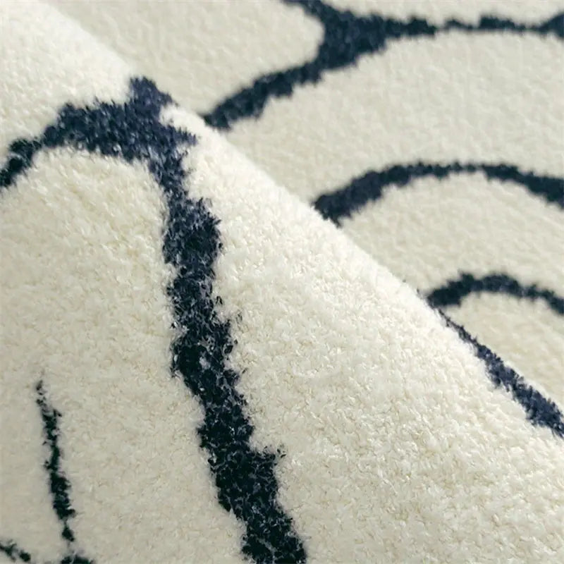 Wellenförmiger Teppich | Für das Wohnzimmer