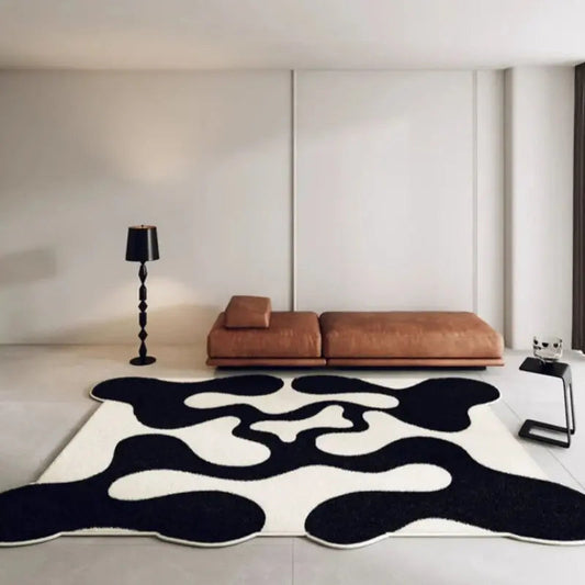 Wellenförmiger Teppich | Für das Wohnzimmer