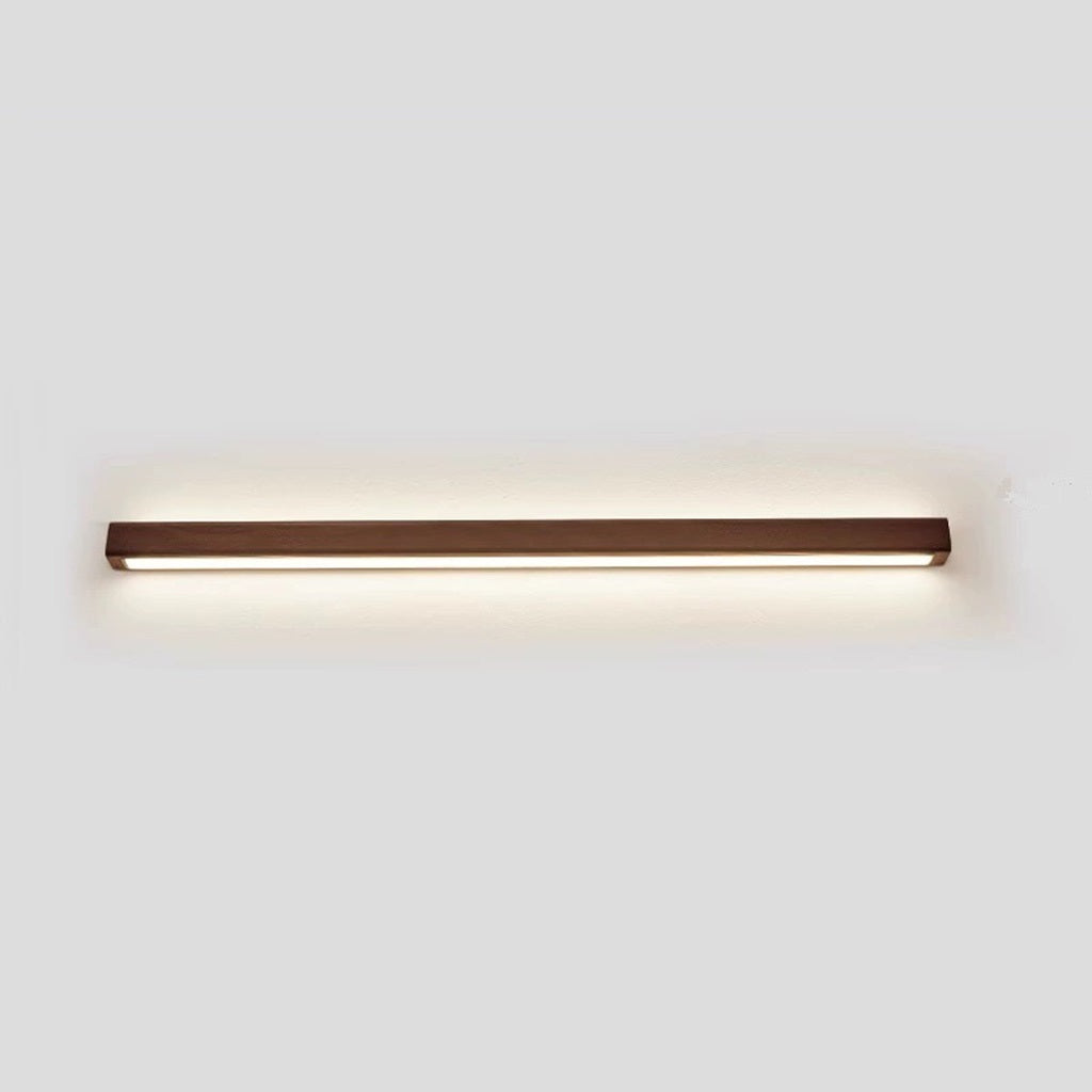 Wandmontierte LED-Lichtleiste Linear Holz | Moderne Wandlampe aus Holz