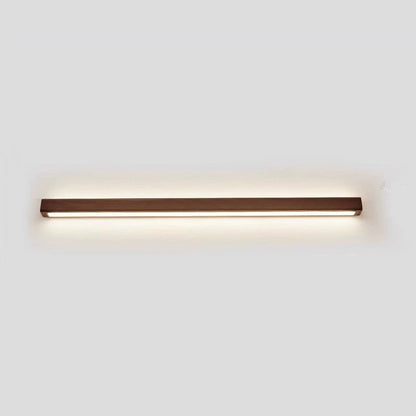 Wandmontierte LED-Lichtleiste Linear Holz | Moderne Wandlampe aus Holz