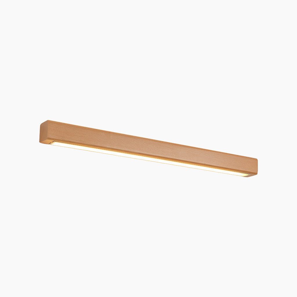 Wandmontierte LED-Lichtleiste Linear Holz | Moderne Wandlampe aus Holz