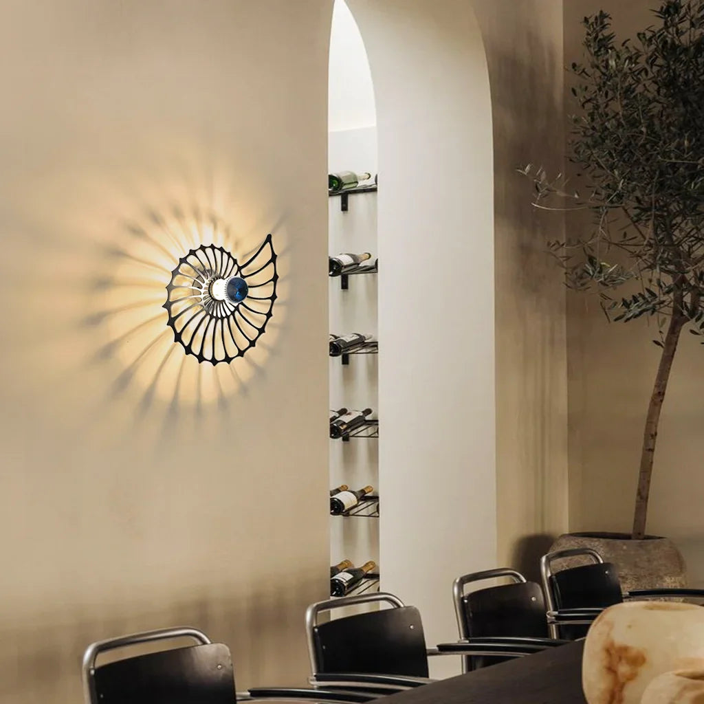 Aegir LED Wandleuchte | Nautilus Design Mit Dekorativem Licht