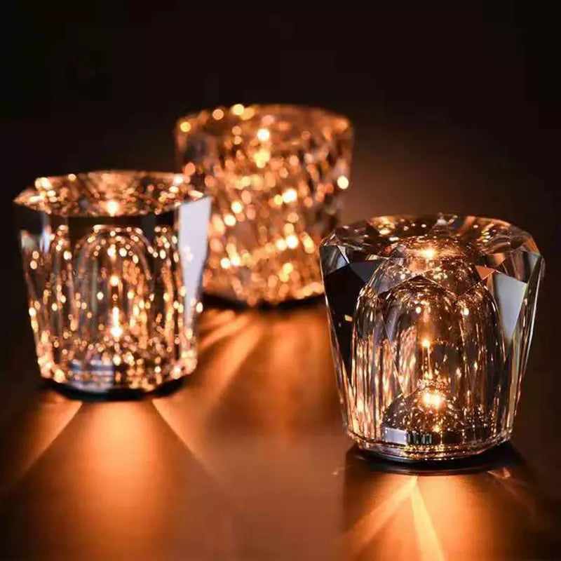 Kabellose Kristall Tischlampe | Elegante Beleuchtung Für Ihr Zuhause