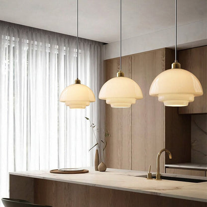 Weisse Glas Pendelleuchte Schweiz | Modernes Design & LED‑Akzentlicht