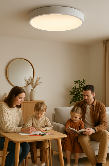 Runde LED Deckenleuchte | Skandinavisch, Langlebig & Warm