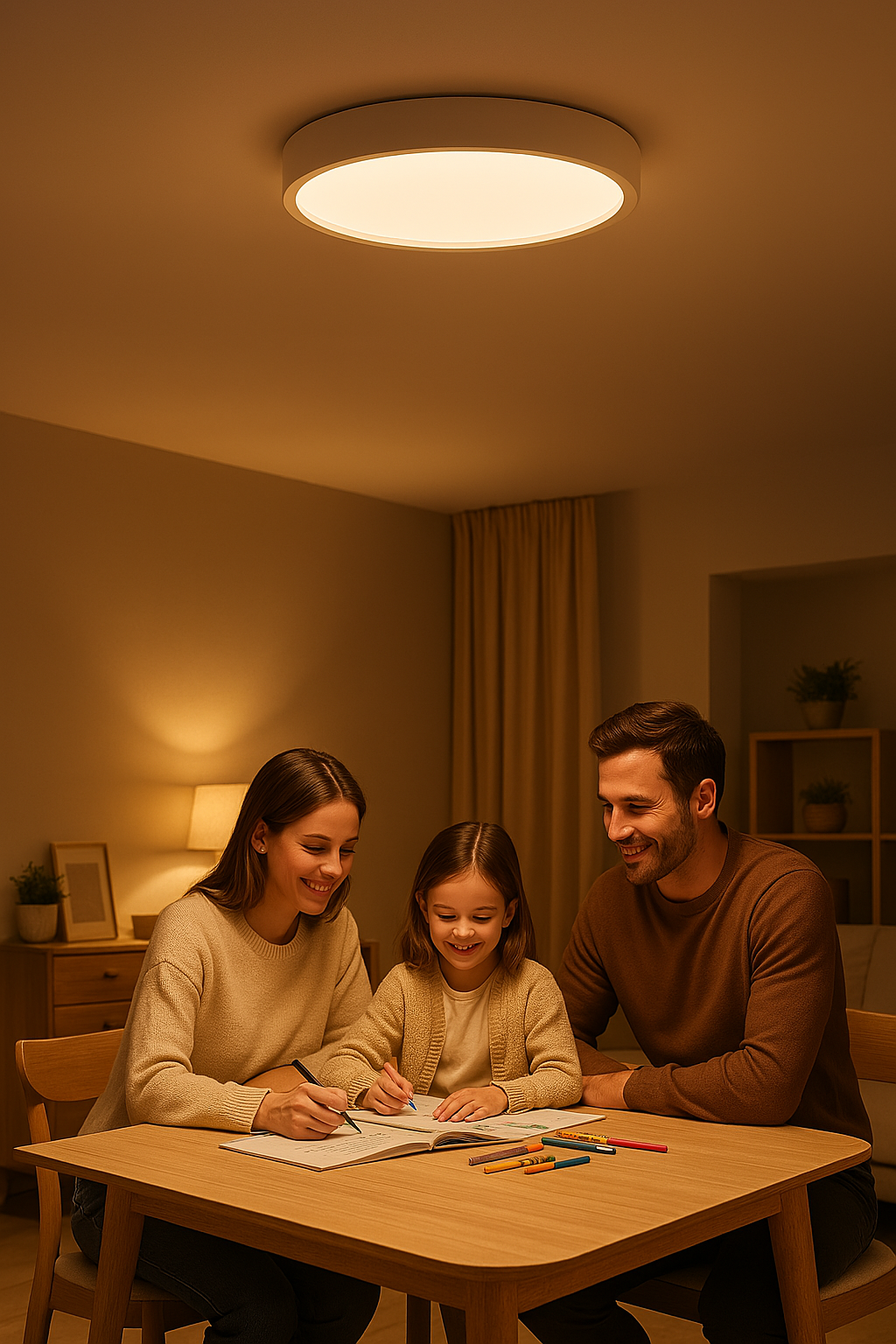 Runde LED Deckenleuchte | Skandinavisch, Langlebig & Warm